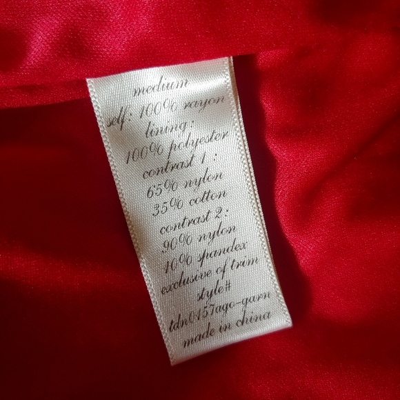 Blue Rain Red Lace Mini Halter Dress Size M - Picture 9 of 10